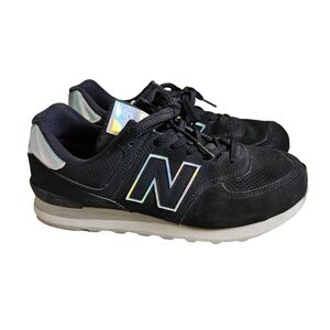 New Balance Black Athletic Shoes with Iridescent Accents